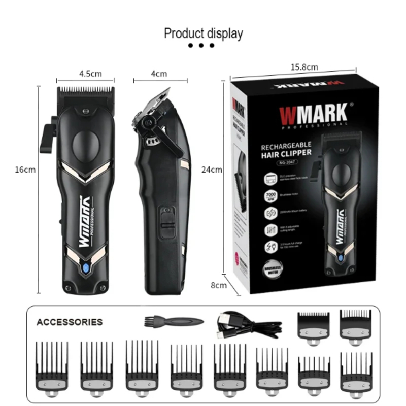 Tondeuse sans fil rechargeable WMARK NG-2047