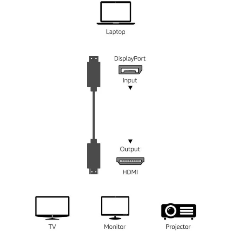 Cable Display Port Vers HDMI 1.8M / RS-DPHDMI1.8M