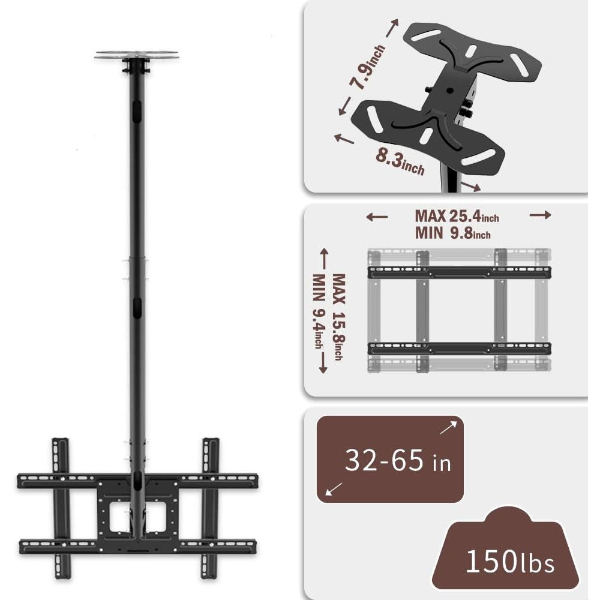 SUPPORT TV PLAFONNIER D03 42"-75" – Image 5