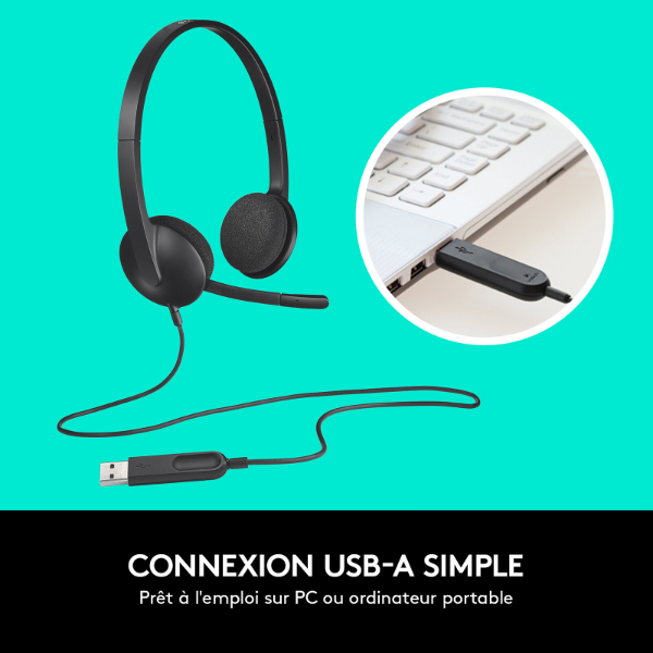 Casque Ordinateur USB Filaire Logitech H340 – Image 6
