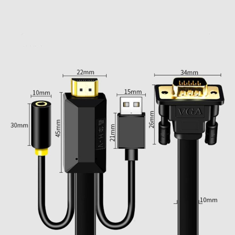 Câble HDMI vers VGA (avec audio)