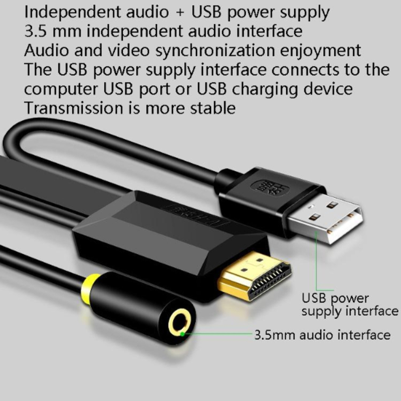 Câble HDMI vers VGA (avec audio)