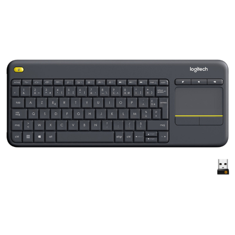 Clavier sans fil - pavé tactile - compatible Android - AZERTY, Français K400 PLUS NOIR