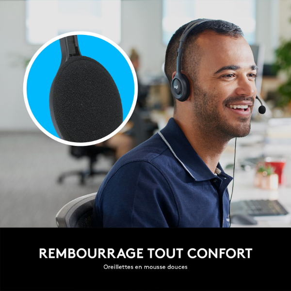 Casque Ordinateur Filaire Logitech H111 avec micro – Image 5