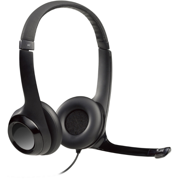 Logitech Casque Ordinateur USB Filaire avec microphone anti-parasite pour PC et MAC Logitech H390