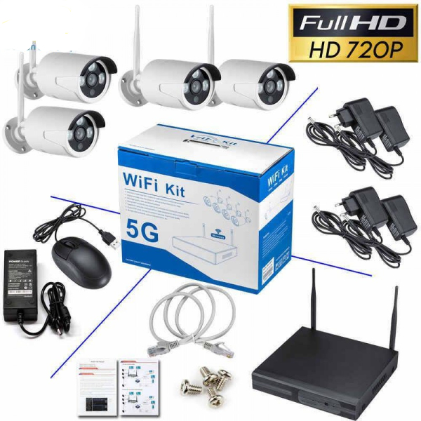Kit 4 de Caméra Surveillance (Vidéosurveillance) WiFi Intelligent 5G NVR – Image 4