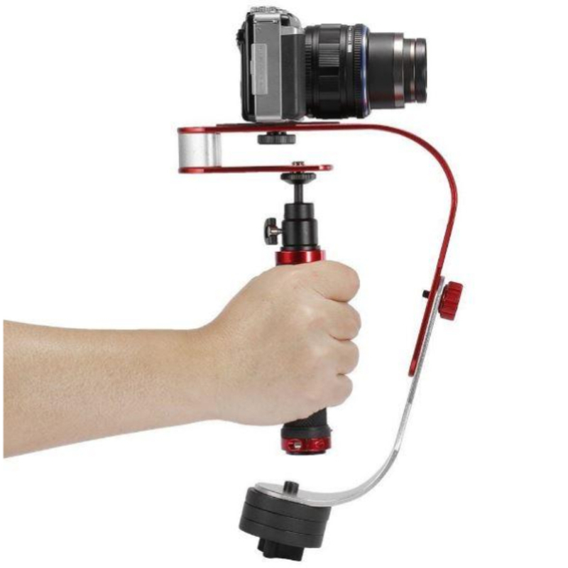 Stabilisateur d’appareil photo numérique portable en aluminium, support de poignée de Léger pour caméra DSLRs, HD DSLRs-KOR et Smartphone