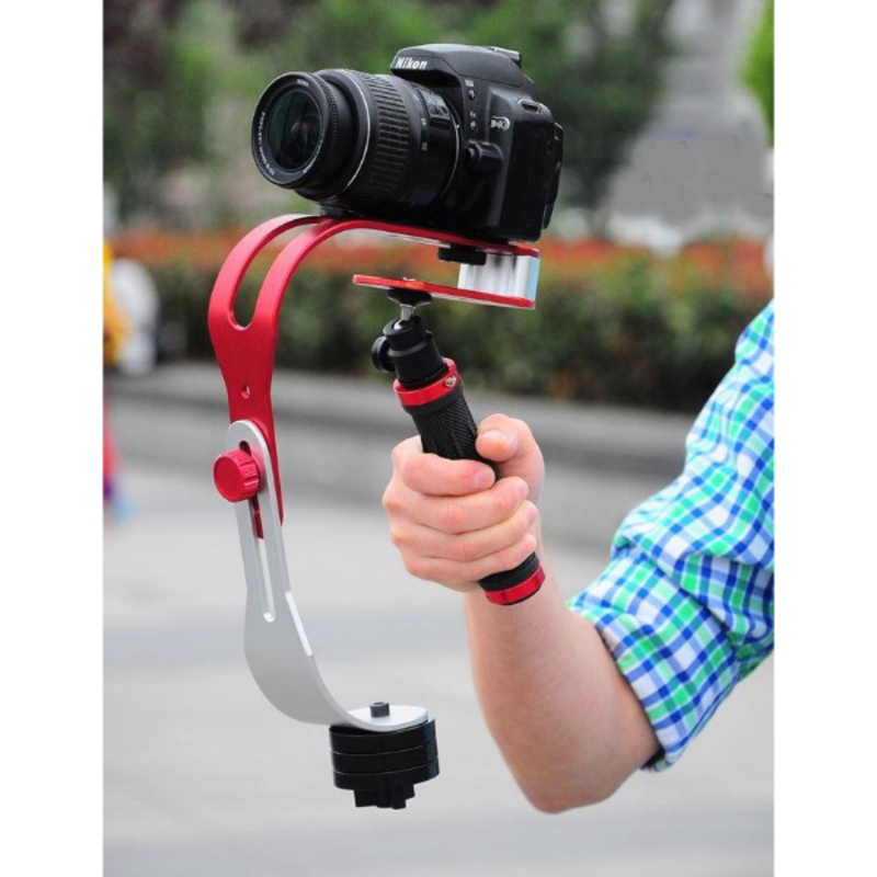 Stabilisateur d’appareil photo numérique portable en aluminium, support de poignée de Léger pour caméra DSLRs, HD DSLRs-KOR et Smartphone