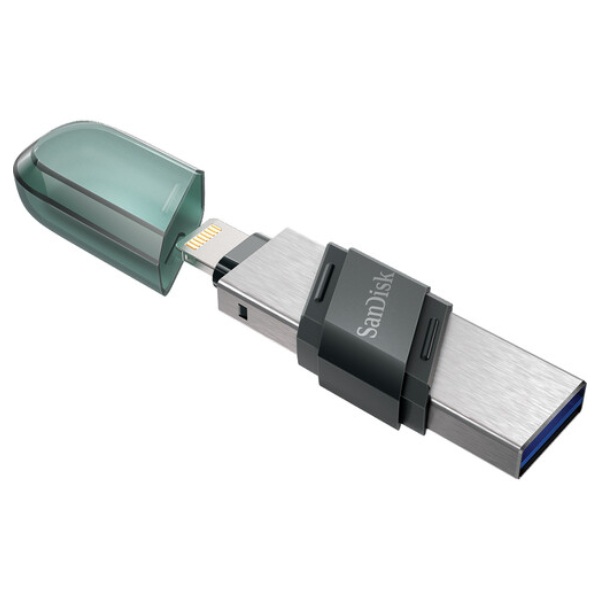 Clé USB 256Gb à double connectique USB / Lightning (Sea Green)