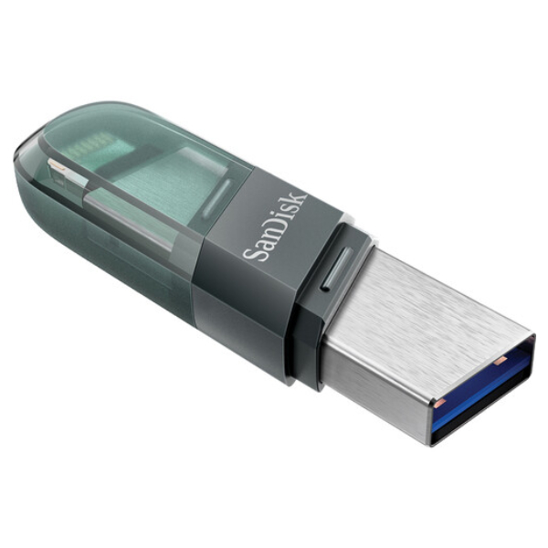 Clé USB 256Gb à double connectique USB / Lightning (Sea Green) – Image 3