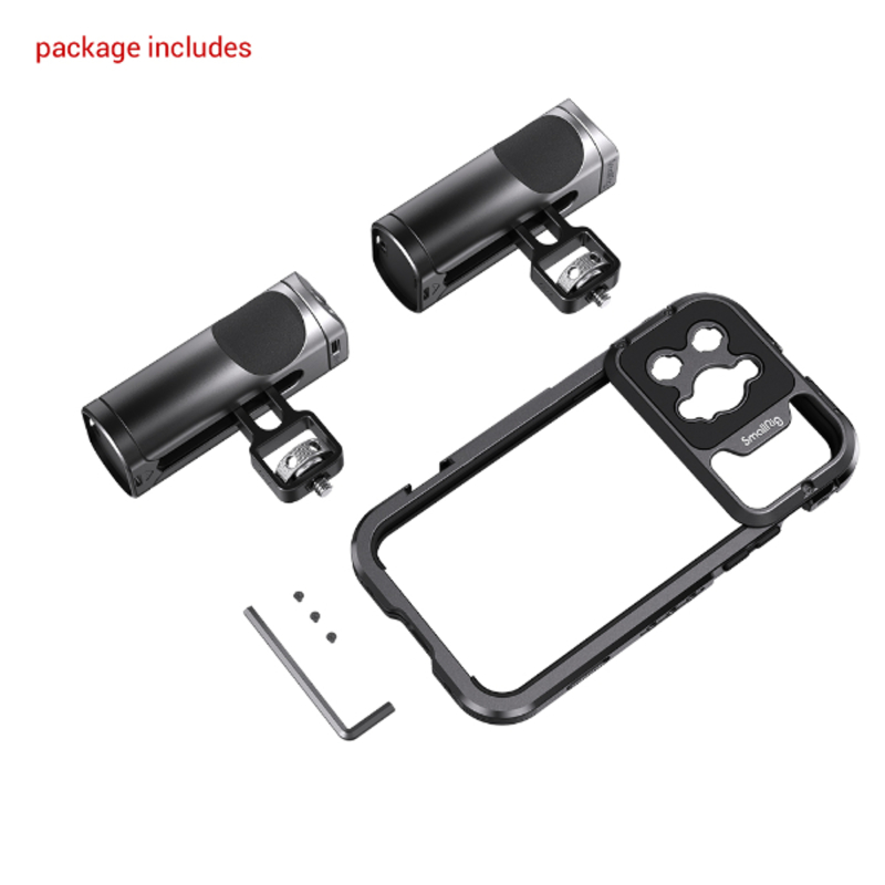 Kit de cage vidéo mobile (double portable) pour iPhone 14 Pro Max SmallRig 4078