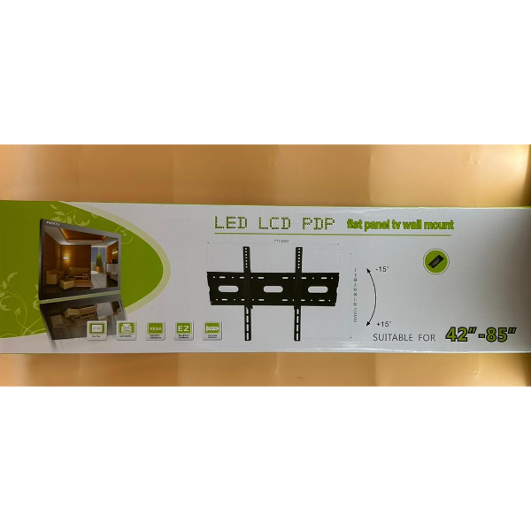 Grand Support TV C65 Mural Fixe Inclinable et Robuste pour Télévision de 42 à 85 pouces