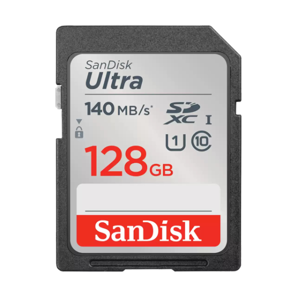 Carte Mémoire SanDisk Ultra® SDHC™ UHS-I card and SDXC™ UHS-I card 128GB (Up to 140MBPs)