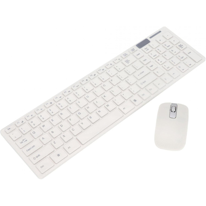Combo Clavier Ordinateur +Souris Sans Fil K-06 Blanc 2.4G CLAVIER ORDINATEUR SANS FIL K-06