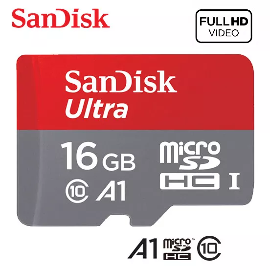 SANDISK CARTE MEMOIRE MICRO SD 16GB ULTRA MICROSDXC UHS-I CARD