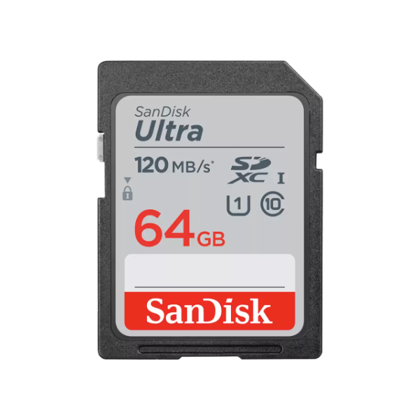 Carte Mémoire Sandisk Ultra® SDHC™ UHS-I card and SDXC™ UHS-I card (Up to 140MBPs) 64GB