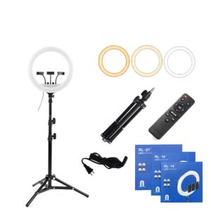 Ring Light professionnel Rl-18 Led Dimmable Studio Maquillage Anneau lumineux Selfie Led Ringlight Modèle M 45