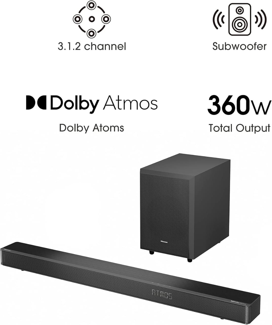 BARRE DE SON HISENSE 420W AX312G 3.1.2 Vente Achat Dakar Sénégal