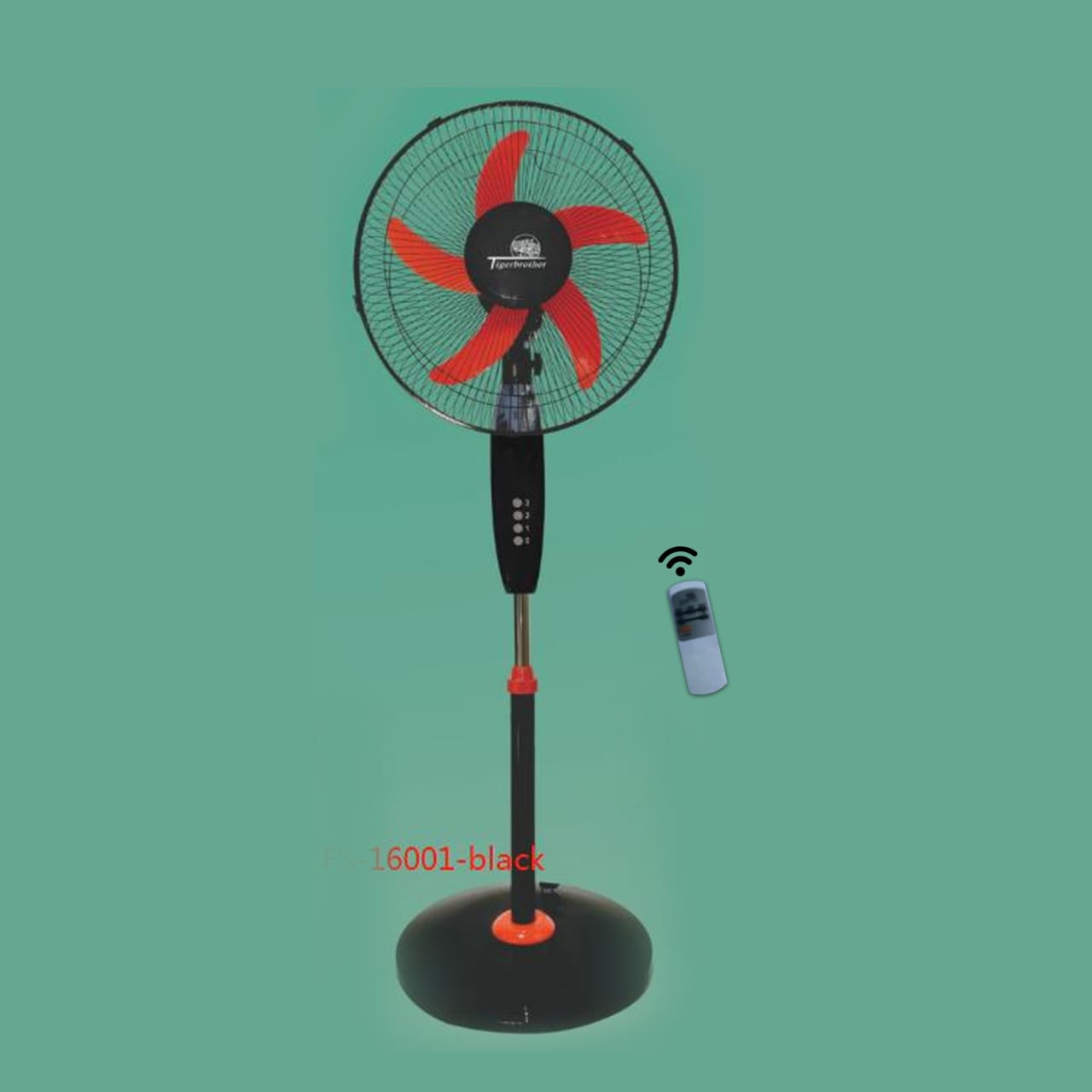 VENTILATEUR TIGERBROTHER 16' SUR PIED AVEC COMMANDE NOIR 16002R Vente achat Dakar Sénégal