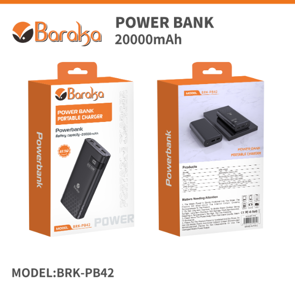 Baraka BRK-PB42 Noir (20000MAH)- Vente achat Dakar Sénégal