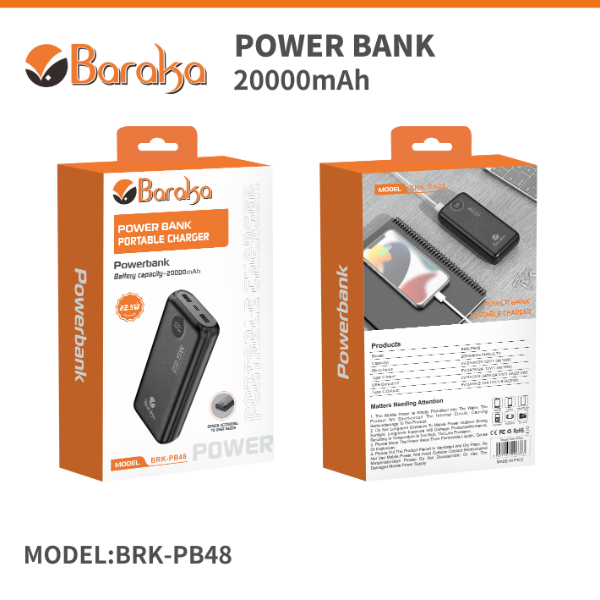 Baraka BRK-PB48 Noir (20000MAH)- Vente achat Dakar Sénégal