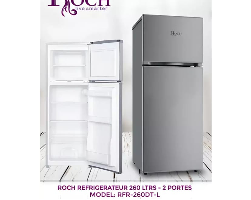 REFRIGERATEUR ROCH 2PORTES 260LITRES GRIS RFR260DTL Vente achat Dakar Sénégal