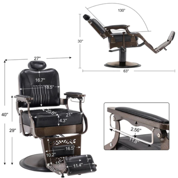 Chaise Coiffeur RS-BC8754 Noir Vente achat Dakar Sénégal