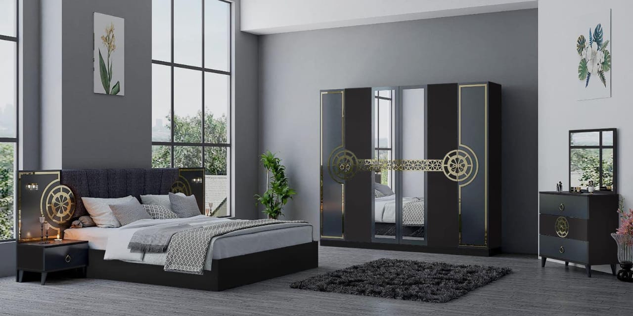 CHAMBRE A COUCHER 6BATTANTS 4PIECES BLEU ALPINA SKY Vente achat Dakar Sénégal