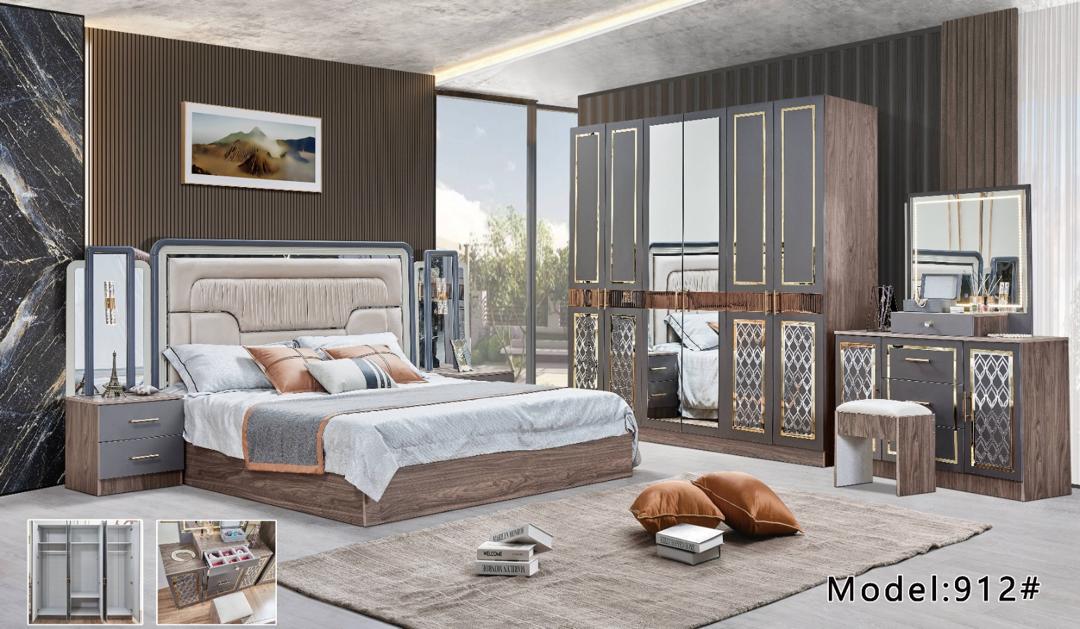 CHAMBRE A COUCHER 6BATTANTS 5PIECES GRIS MARRON 912H Vente achat Dakar Sénégal