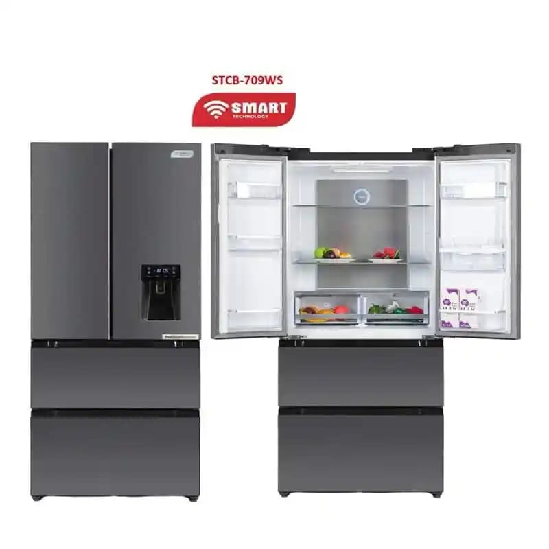 REFRIGERATEUR SMART TECHNOLOGY SIDE BY SIDE 2TIROIRS + FONTAINE INVERTER STCB709WS Vente achat Dakar Sénégal