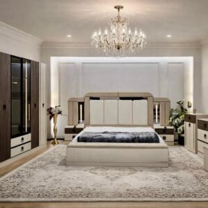 CHAMBRE A COUCHER ARMOIRE 6BATTANTS 7PIECES BEIGE MARRON ERUH Vente achat Dakar sénégal
