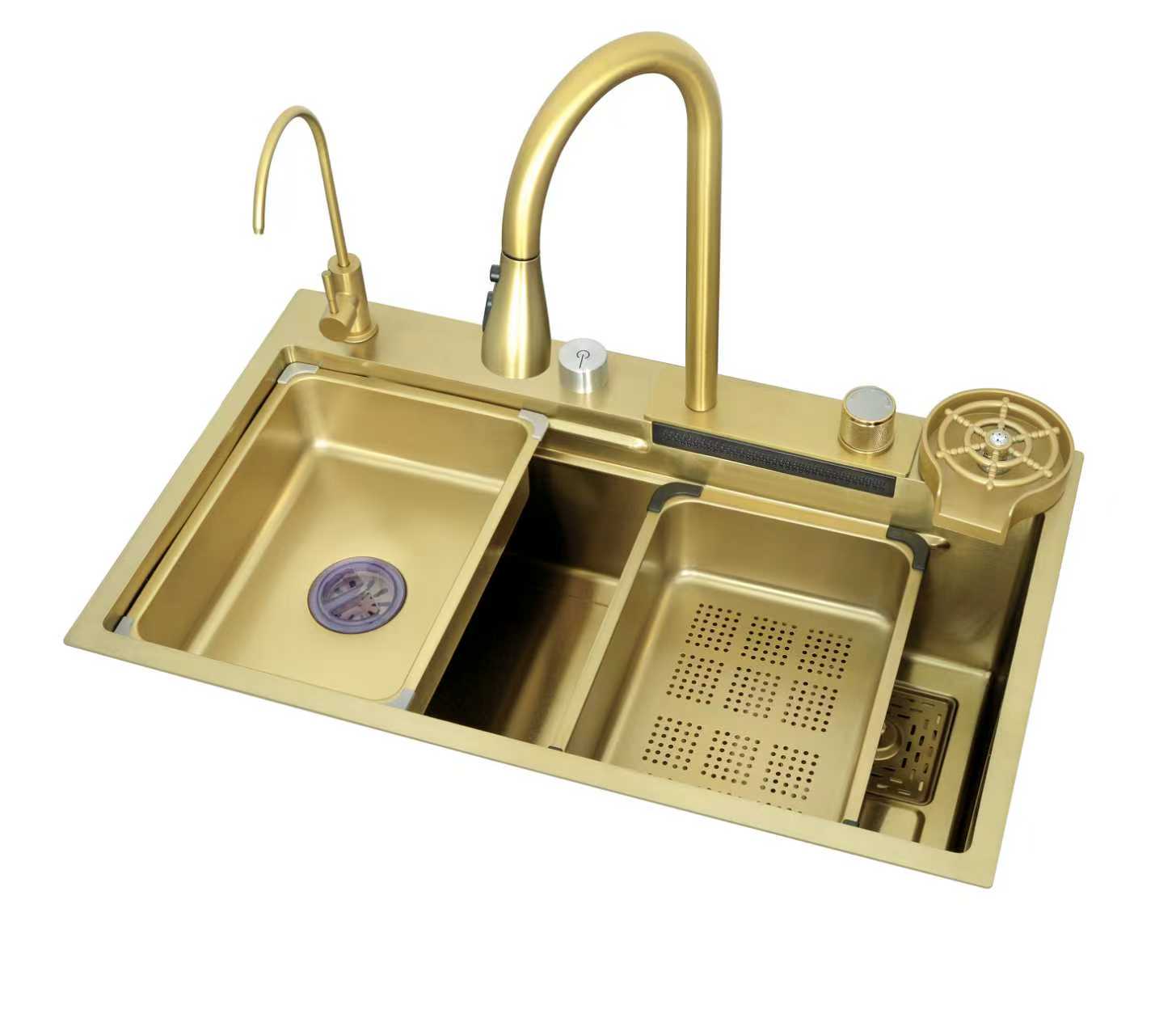 évier de cuisine 8045G en acier inoxydable 304-finition doré brossé Vente achat Dakar Sénégal