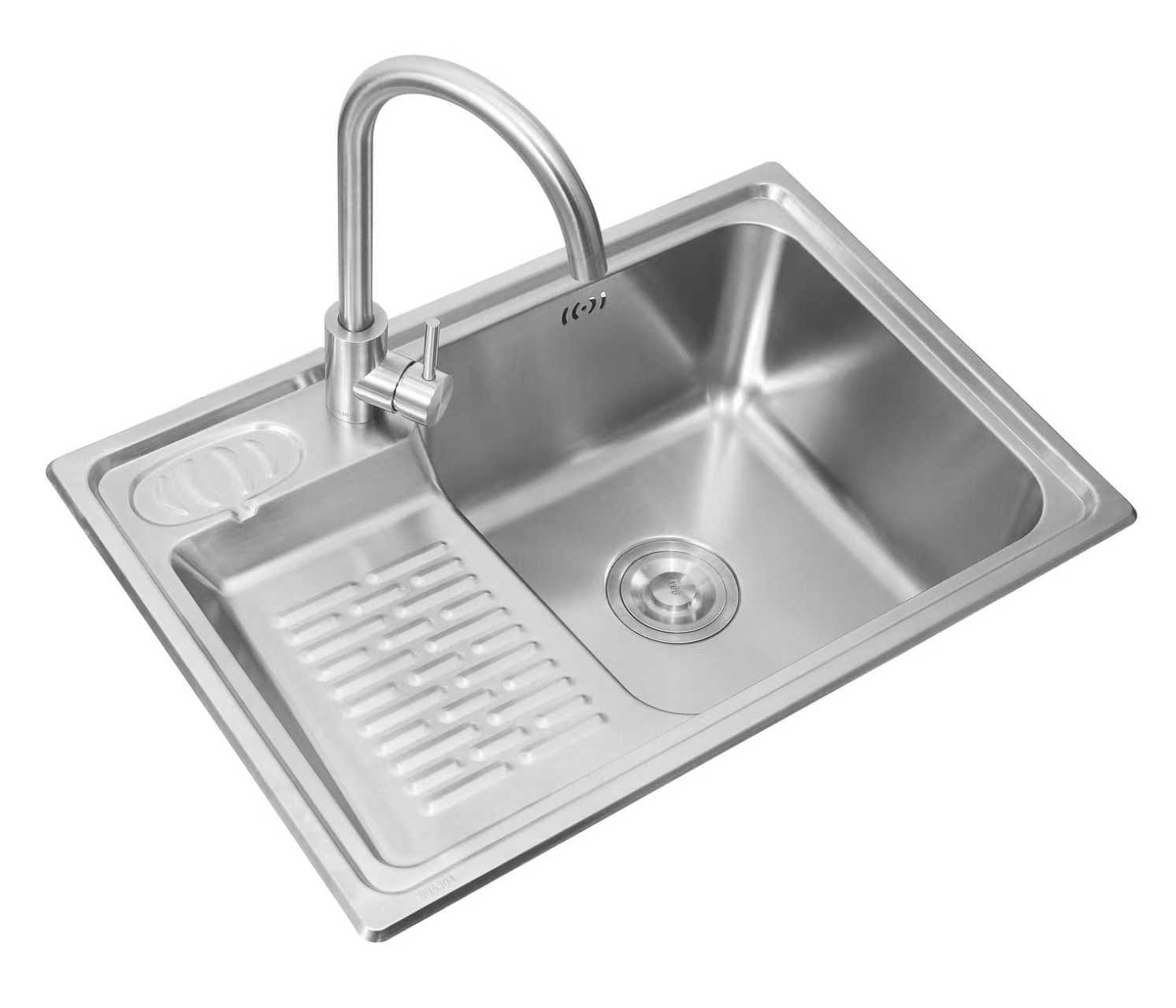 évier de cuisine 6645 en acier inoxydable 304-finition brossée-blanc Vente achat Dakar Sénégal