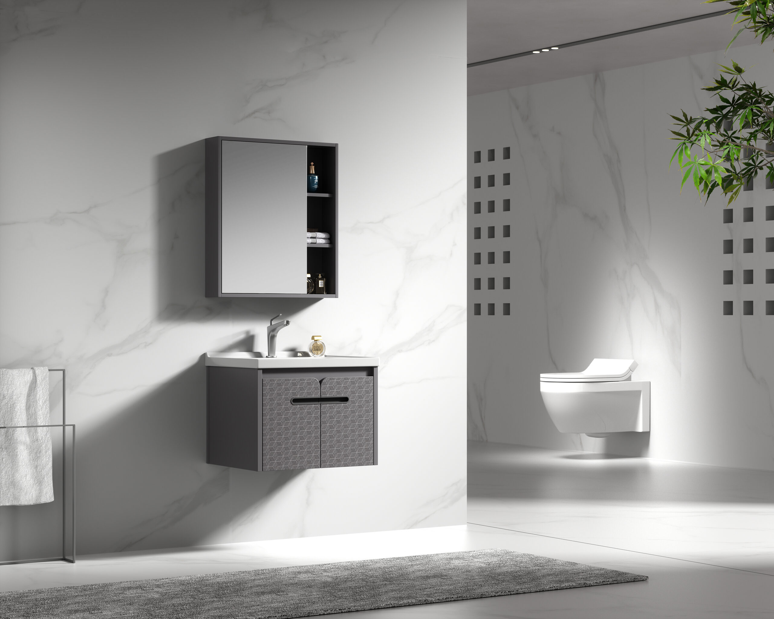 meuble de salle de bain D-6550 en fibre de carbone
