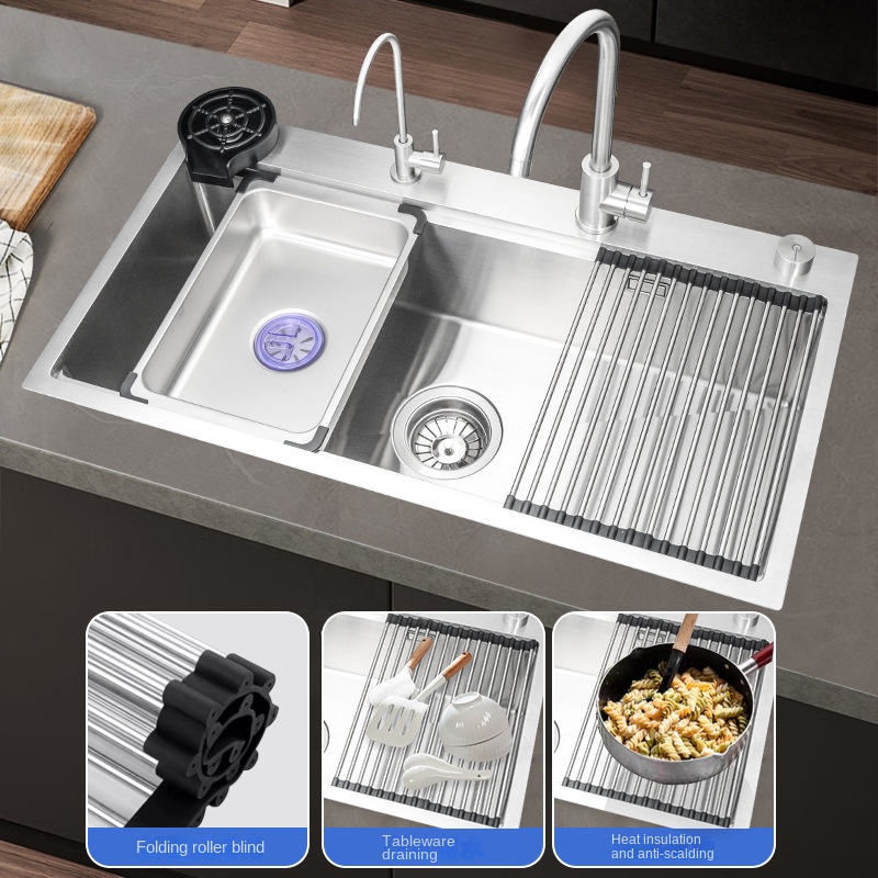 vente en ligne dakar Sénégal évier de cuisine 8848 en acier inoxydable 304-finition brossée