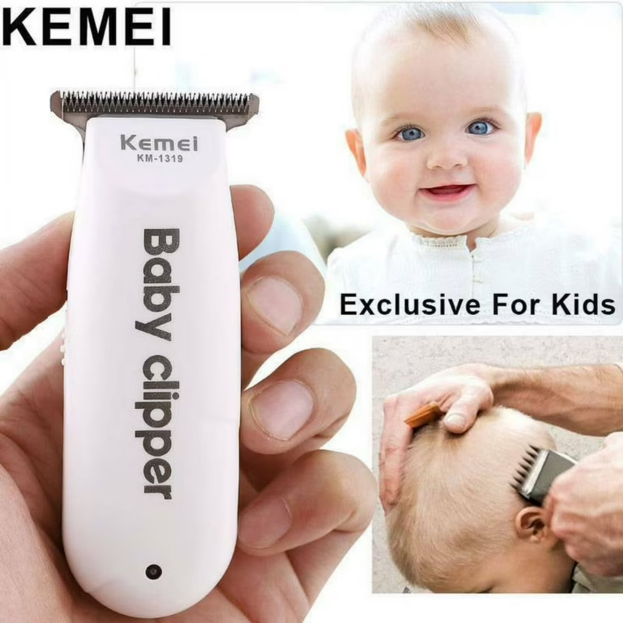 Kemei KM-1319 - Tondeuse Bébé Rechargeable